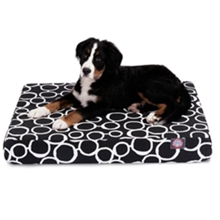 MAJESTIC PET Black Fusion Medium Orthopedic Memory Foam Rectangle Dog Bed 78899551473